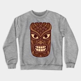 Funny Tribal Tiki Head Crewneck Sweatshirt